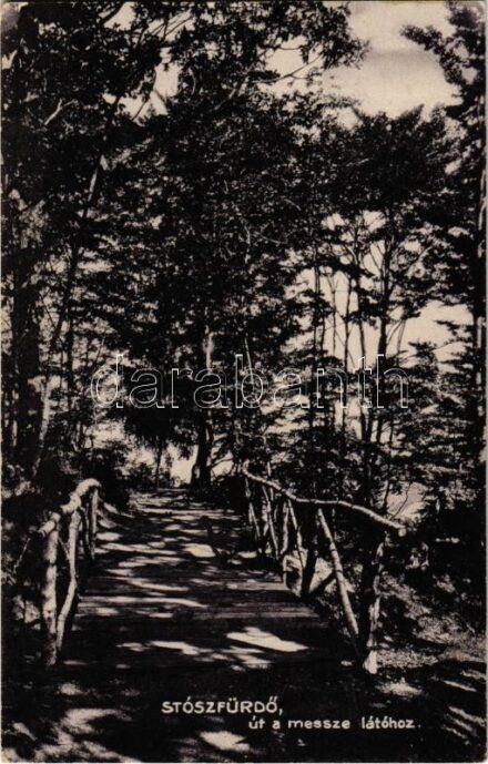 1908 Stószfürdő, Stoósz-fürdő, Kúpele Stós; út a messzelátóhoz / road to the lookout tower