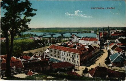 Esztergom, látkép, híd. Vasúti Levelezőlapárusítás 11.