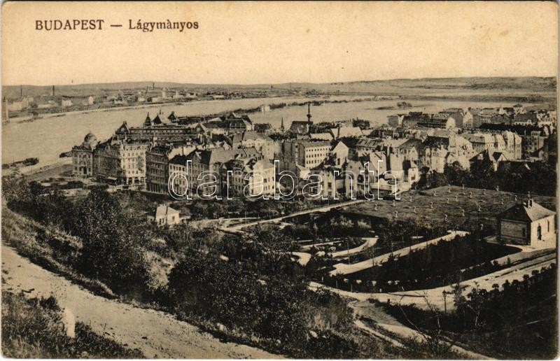 Budapest XI. Lágymányos, Lágymányosi-öböl a még feltöltetlen Lágymányosi-tóval, Gellért szálló és gyógyfürdő nélkül. Taussig 208.