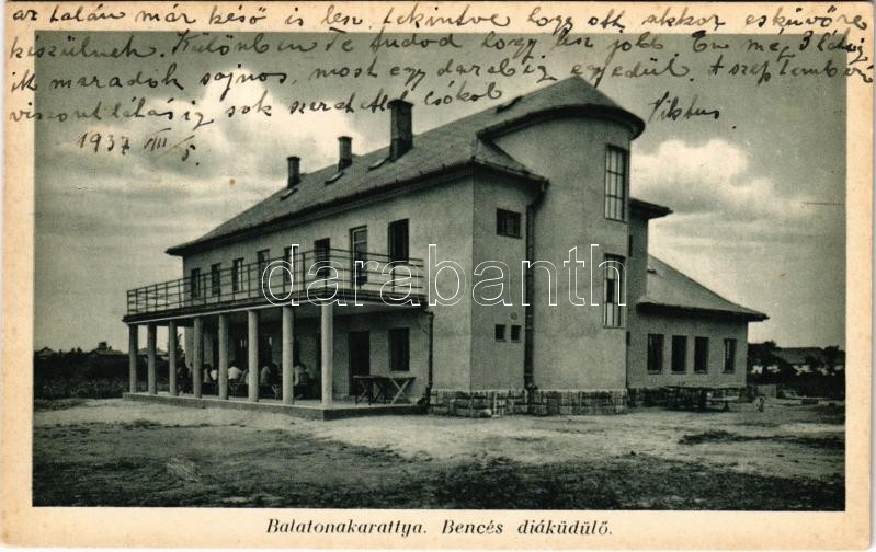 1937 Balatonakarattya, Bencés diáküdülő