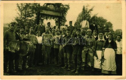 Geburtstagfeier S.M. Kaiser Franz Josef I. 18. August. 1915. / Első világháborús német katonák Ferenc József születésnapjának alkalmából / WWI German military, soldiers (EK)