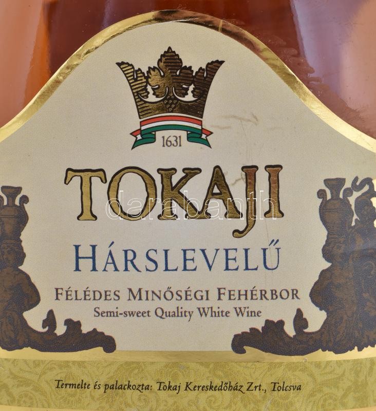 2004 Tokaji hárslevelű félédes fehérbor, 0,75 l, bontatlan palack - Image 2