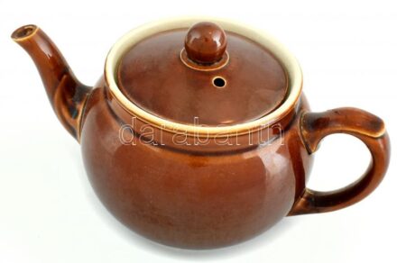 VB Luxemburg kerámia teáskanna. Barna mázas, jelzett, hibátlan. 20 cm