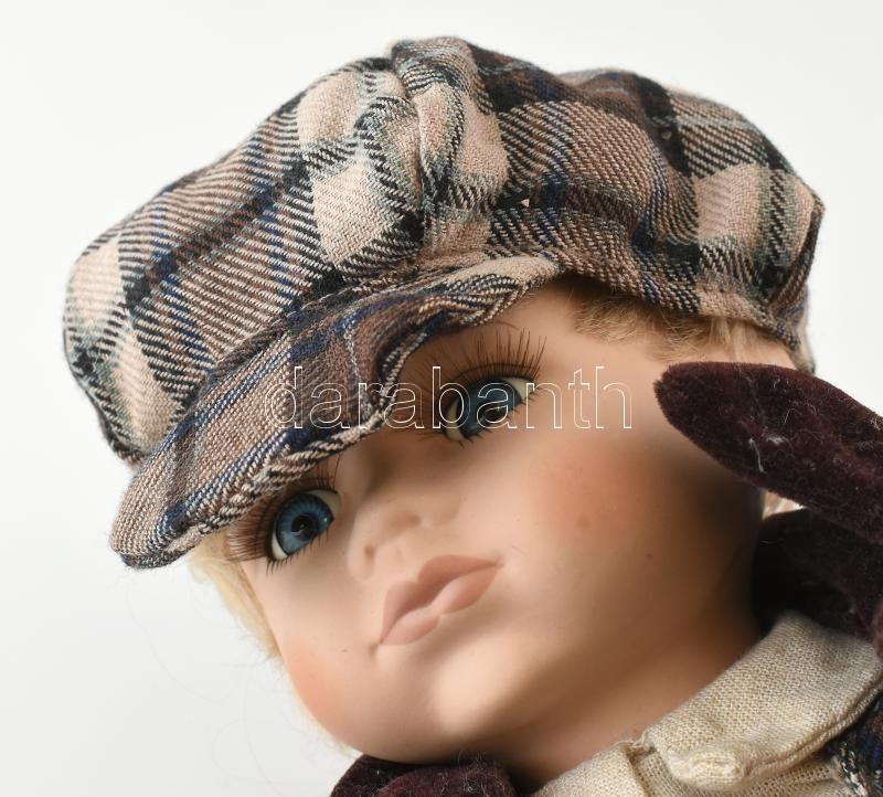 Porcelán baba, h: 35 cm - Image 2