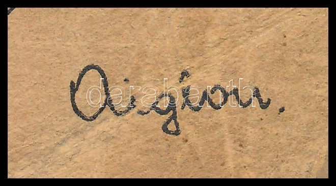 Sassy Attila (Aiglon) (1880-1967): Oscar Wilde - Eszmék, klisé, papír, jelzett a klisén, sarokhiánnyal, gyűrődésekkel, paszpartuban, 18×15,5 cm - Image 3