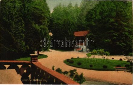 1913 Hársfalva-fürdő (Szolyva), Nelipino, Nelipyno; park. Kleinmann Lajos kiadása