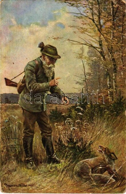 Vadász puskával / Hunter with gun s: Ringeisen-Müller (EB)