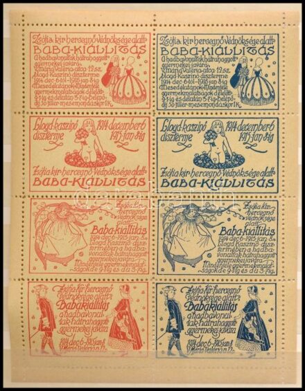 1914 Babakiállítás levélzáró ív