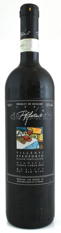 2001 Tiffán's Kékoporto. Bontatlan palack. 0,75l, 12,5%Vol