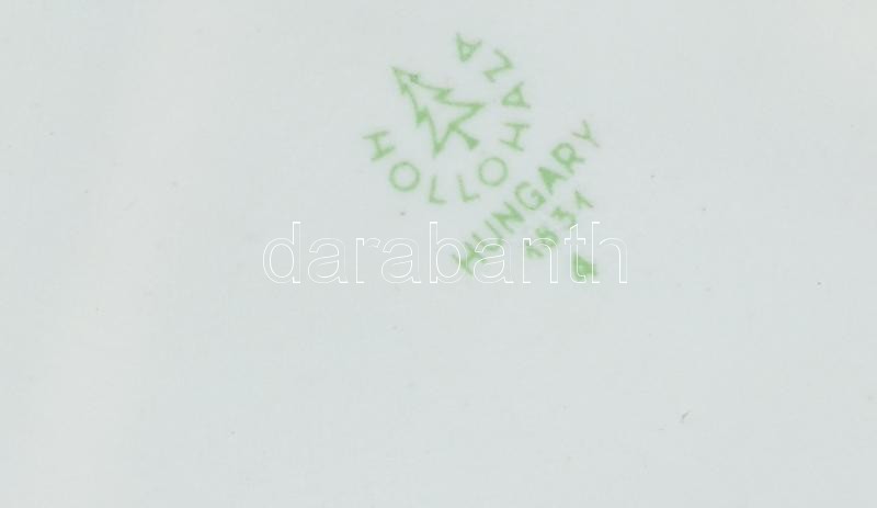 Hollóházi porcelán Mélyépterv plakett 1948-1978. Matricás, jelzett, hibátlan. díszdobozban d: 8,5 cm - Image 2