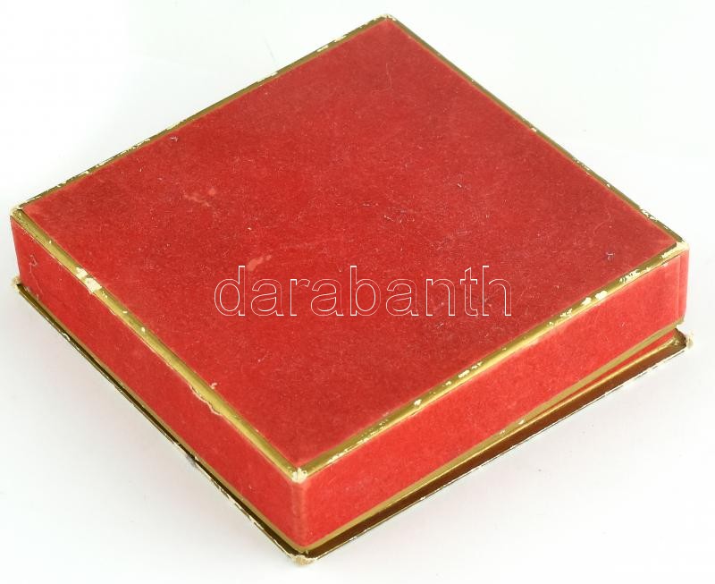 Hollóházi porcelán Mélyépterv plakett 1948-1978. Matricás, jelzett, hibátlan. díszdobozban d: 8,5 cm - Image 3