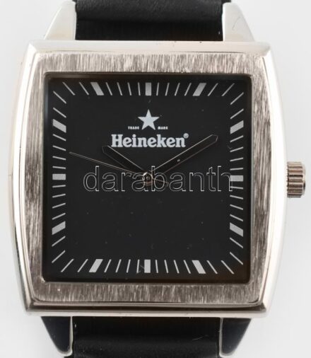 Heineken quartz férfi karóra dobozában, nem jár, d: 35mm