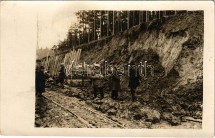 Tábori vasút építése (?) / military field railway construction. photo