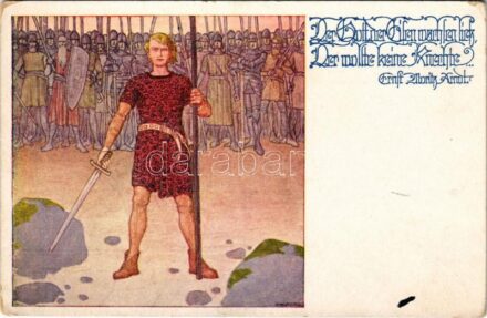 Der Gott der Eisen... / Austro-Hungarian K.u.K. military art postcard (EK)