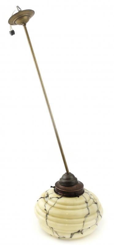 Retró mennyezeti lámpa, működik. kopott, h: 81cm