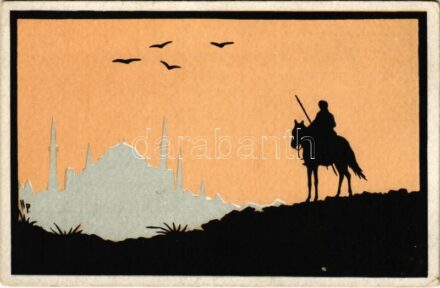 Constantinople, Istanbul; No. 1. Reiter vor Konstantinopel. Kunstverlag H.E. Wilhelm Lorenzen s: Hedwig Lelizeus (EK)