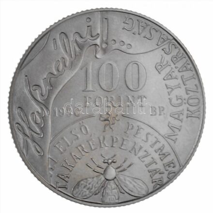 1990. 100Ft alpakka 'Fáy András' díszdobozban T:1 Adamo EM112