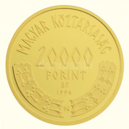 1996. 20.000Ft Au 'Honfoglalás 1000. évfordulója' (7g/0.986) T:PP Hungary 1996. 20.000 Forint Au '1000th Anniversary of the Hungarian Landtaking' in case (7g/0.986) C:PP Adamo EM142