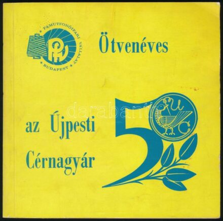 Ötvenéves az Újpesti Cérnagyár. A Pamutfonóipari Vállalat Újpesti Cérnagyárának jubileumi, belső kiadványa. Szerk.: Paulovits Ágoston. Miskolc, é.n., Borsod megyei Lapkiadó Vállalat, 74 p. + 1 kihajtható tábla. Gazdag