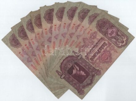 1930. 100P (10x) mind különféle sorozatszámmal T:III,III- Adamo P17
