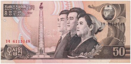 Észak-Korea 1992. 50W T:I- North Korea 1992. 50 Won C:AU Krause P#42