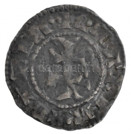 1383. Denár Ag 'Mária' (0,38g) T:2- patina Hungary 1383. Denar Ag 'Maria' (0,38g) C:VF patina Huszár: 566., Unger I.: 442