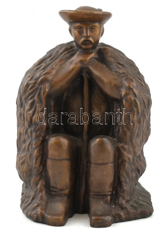 Somogyi Árpád (1926-2008): Juhász. Bronz, jelzett, m: 20 cm
