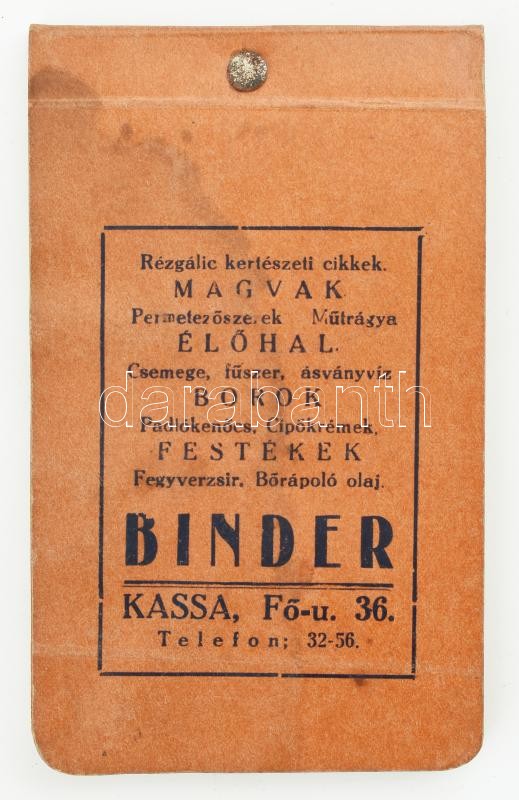 Reklámos jegyzettömb - Sikurit / Mikrosol / Kalfax - Lutz Lakk- és Festékgyár Rt., Binder Kassa