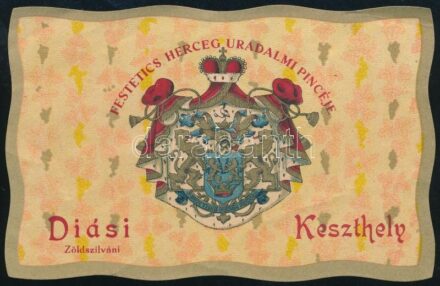 Diási Zöldszilváni Keszthely - Festetics Herceg Uradalmi Pincéje címke