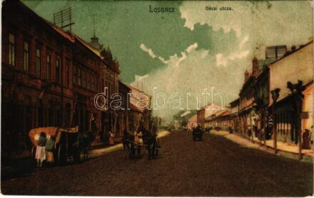 1915 Losonc, Lucenec; Gácsi utca, bazár üzlet / street, shop (Rb)