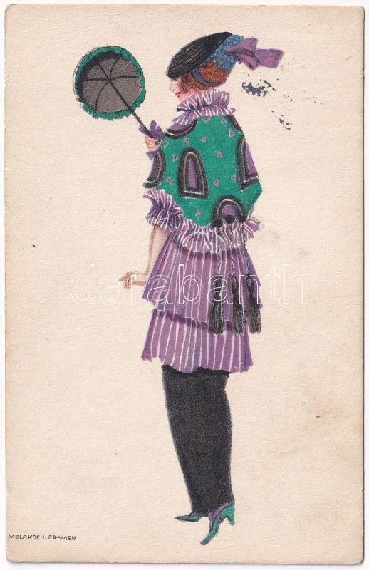 1918 Fashion lady. B.K.W.I 188-5. s: Mela Koehler