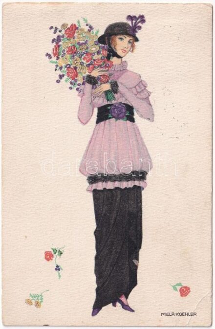 1918 Fashion lady. B.K.W.I 641-1. s: Mela Koehler (EK)
