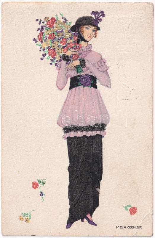 1918 Fashion lady. B.K.W.I 641-1. s: Mela Koehler (EK)