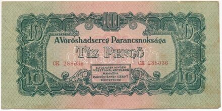 1944. 10P 'A Vöröshadsereg Parancsnoksága' T:II- Adamo P44