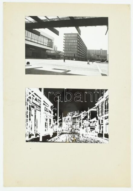 cca 1970-80 Veres Mihály (?-?) salgótarjáni fotóművész 2 db vintage fotóművészeti alkotása, egy paszpartuban, felső pecséttel jelzett, alsó sérült, 15,5x22,5 és 14,5x22,5 cm