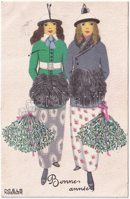 Bonnes année / New Year greeting. B.K.W.I. 3089-6. s: Mela Koehler (EK)
