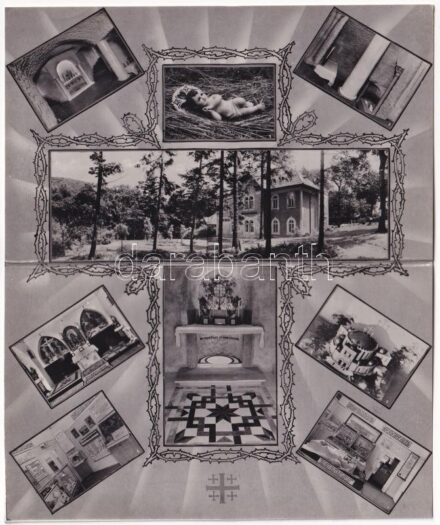 Budapest II. Hűvösvölgy, Magyar Szentföld, belső, belül a Magyar Szentföld alkotásai; Heinrich István út 1-5., kihajtható lap / folding card