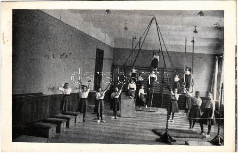 1926 Budapest XIV. Szent Szív Zárda tornaterem, belső, belső. István út 75. (EK)