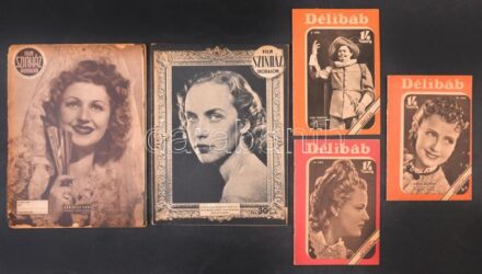 cca 1941-1944 5 db régi filmes újság (2 db Film Színház Irodalom és 3 db Délibáb)