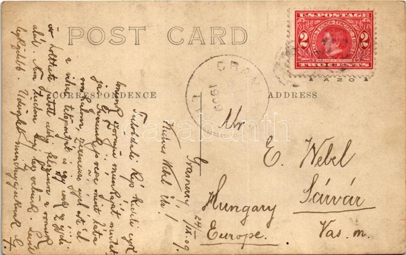 1909 Gramercy (Louisiana), Sugar refinery after storm, factory ruins. photo / Levél írója túlélte a cukorfinomítót ért vihar pusztítását (EK) - Image 2