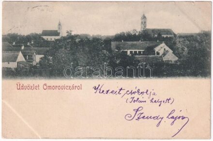 1901 Bácskossuthfalva, Kossuthfalva, Moravica, Ómoravica, Ómoravicza, Stara Moravica; látkép. Berger Sándor kiadása / general view (EK)