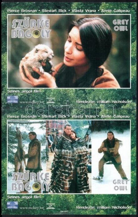 A Szürke Bagoly (Pierce Brosnan) című film vitrinképei, 5 db, 17,5×23,5 cm