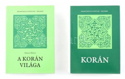 Korán. Ford.: Simon Róbert. + Simon Róbert: A Korán világa. Prométheusz könyvek 17. Bp., 1987, Helikon. Kiadói kartonált papírkötés, kiadói papír védőborítóban.