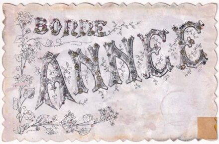 1907 Bonne Annee / Újévi üdvözlet, dekorált / New Year decorated greeting (r)