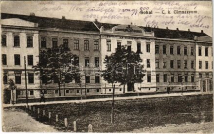 1916 Sokal, C. k. Gimnazyum / grammar school + 'K.u.K. Bahnhofkommando' (EK)