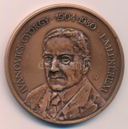 Fűz Veronika (1951-) DN 'Ivánovics György 1904-1980 emlékérem' kétoldalas bronz emlékérem (60mm) T:1-
