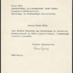 1948 Kozma Lajosné Fuchs Elza (1909-1948) Kozma Lajos temetésével kapcsolatos 'fáradtságos és jóindulatú közbenjárásait és... a ravatalnál elmondott beszédét' megköszönő sorai Major Máté (1904-1986) Kossuth-díjas építész