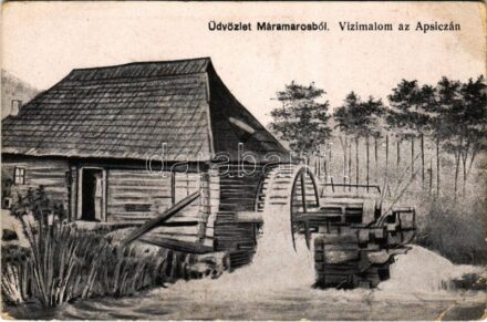 Máramaros, Maramures; Vízimalom az Apsicán (Apsa-patak) / watermill (EB)