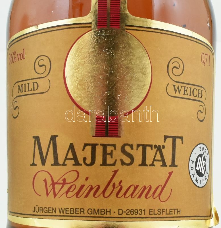 Majestat weinbrand borpárlat 0,7l bontatlan palack - Image 2