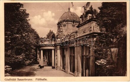 1928 Kyselka, Gießhübl Sauerbrunn; Füllhalle / spa, bath (EK)